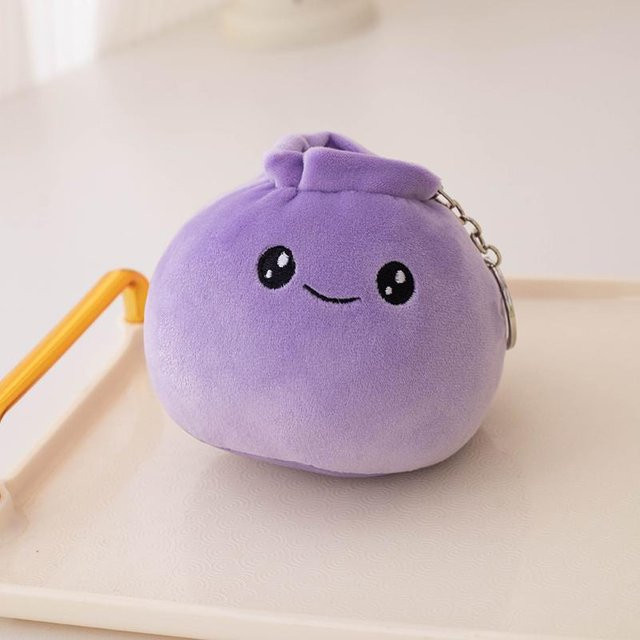 Schlüsselanhänger Knödel Plüsch, Mini Reis Bao, gray, Mädchen - Bild 1