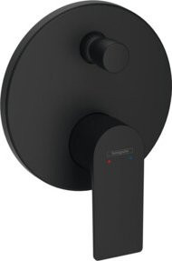Hansgrohe Rebris E UP-Wannen-Einhebelmischer Fertigmontageset, 2-er Armatur, Mattschwarz - Bild 1