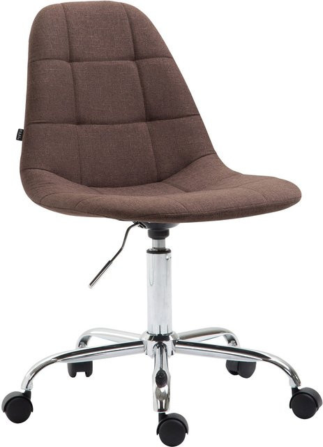 TPFLiving Bürostuhl Rhein Modern aus Stoff in Braun B/T/H: 56 x 44 x 79 cm - Bild 1