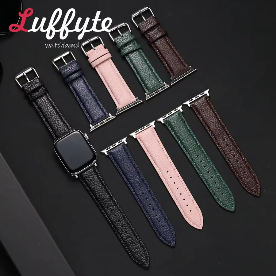 luffyte Uhrenarmband PU-Leder, Lychee Grain, Unisex - Bild 1