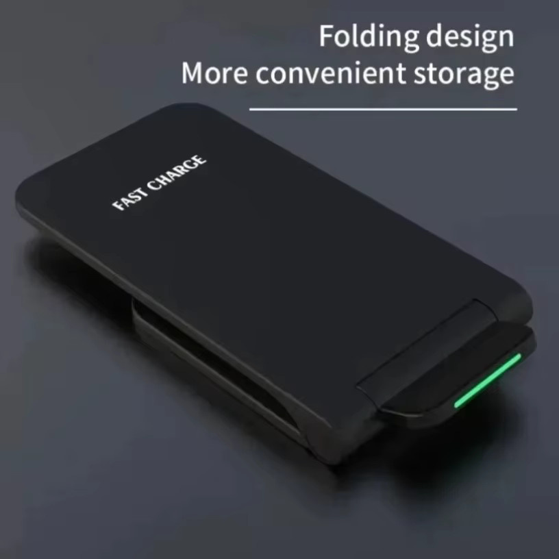 VIKEFON 15 W kabelloses Ladegerät, faltbare Ladestation für iPhone 16–12 Pro Max, Samsung S24/S23 und Xiaomi, Desktop-Ständer in Schwarz oder Weiß - Bild 4