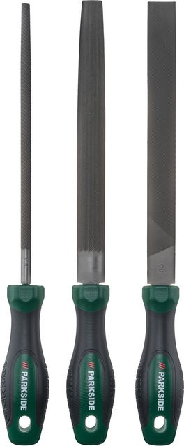 Parkside 3-teiliges Feilen-Set aus gehärtetem Stahl in Multicolor mit Flachfeilen und Drahtbürsten - Bild 1