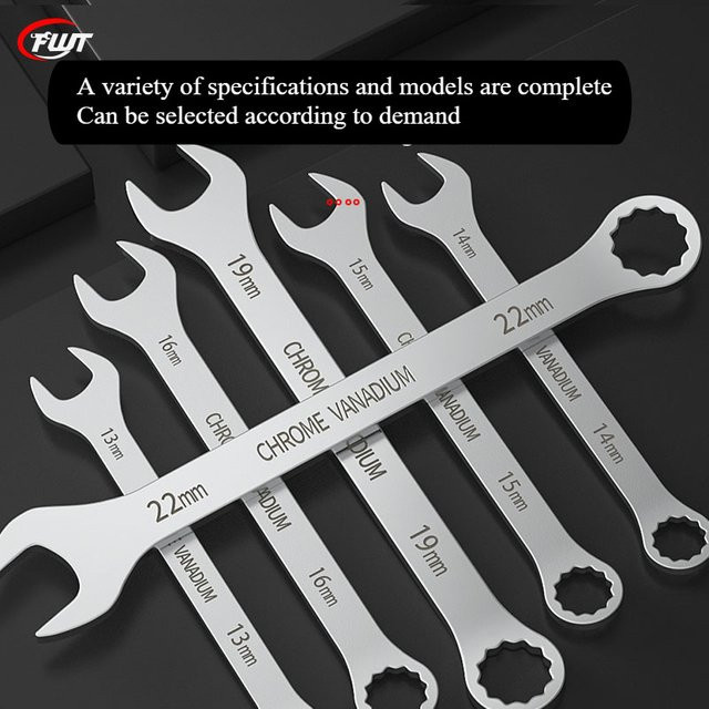 Doppelkopfwanderschlüssel Set in Silber, offener Pflaumenschlüssel für die Autoreparatur, 8–24 mm - Bild 1