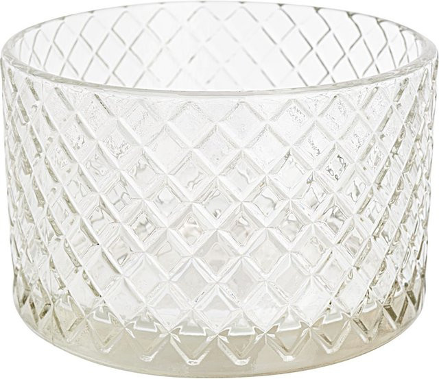 VBS Glasschale mit Rautenmuster in Transparent, Durchmesser: 12,5 cm, Höhe: 1,0 cm - Bild 1