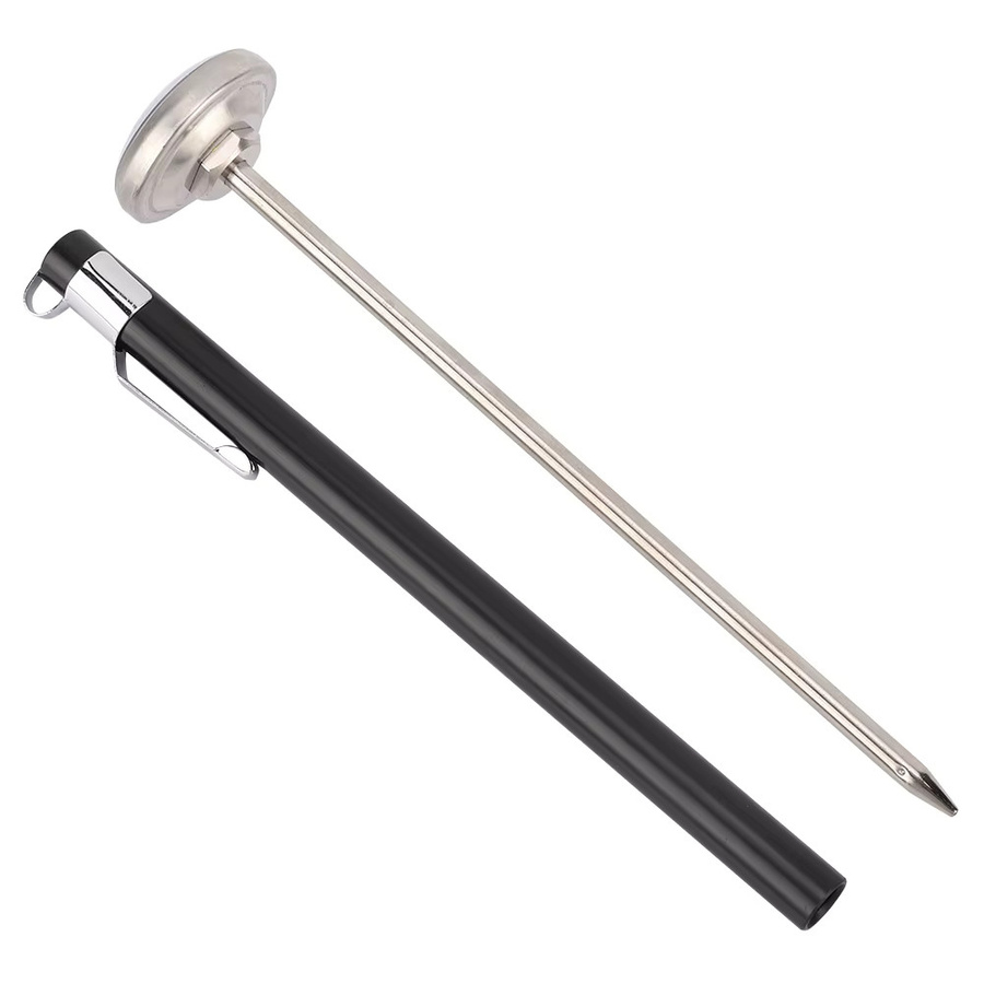 Aramox Edelstahl Tragbares Sondenthermometer für Milch und Kochen in Silber und Schwarz - Bild 2