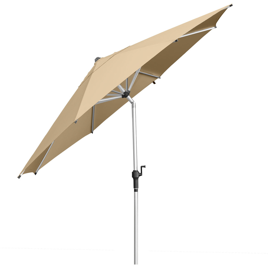 Anndora Alu Ampelschirm Dark Natural mit neigbarem Polyester-Dach und UPF 50+, Durchmesser: 350 cm - Bild 1