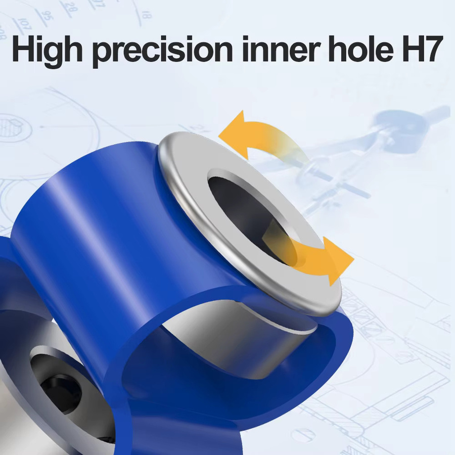 GTRIC 8-förmige Kupplung Typ D23L32 aus Kunststoff in Blau, flexible exzentrische Deklination und elastische Kupplung für Encoder - Bild 3