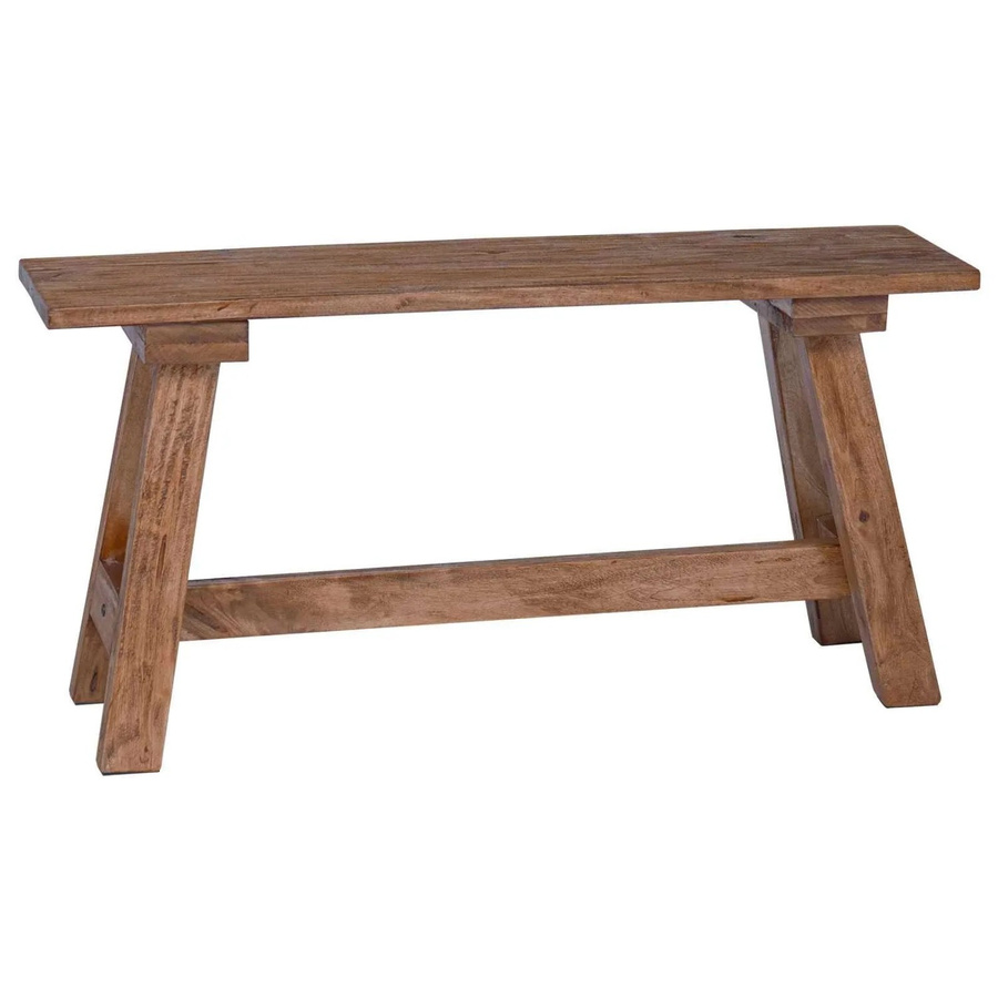 vidaXL Bank aus Mahagoniholz in Natur Braun B/T/H: 93 x 26 x 45 cm - Bild 2