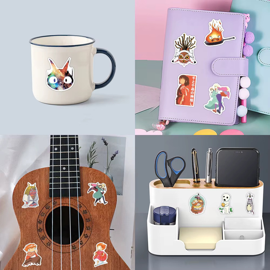 100 Stück Cartoon Hayao Miyazaki Aufkleber in Multicolour für Laptop, Telefon und Scrapbook - Bild 4