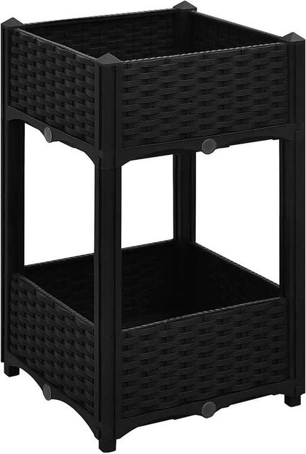 Furnicato Hochbeet Schwarz aus Polypropylen B/T/H: 40 x 40 x 71 cm - Bild 1