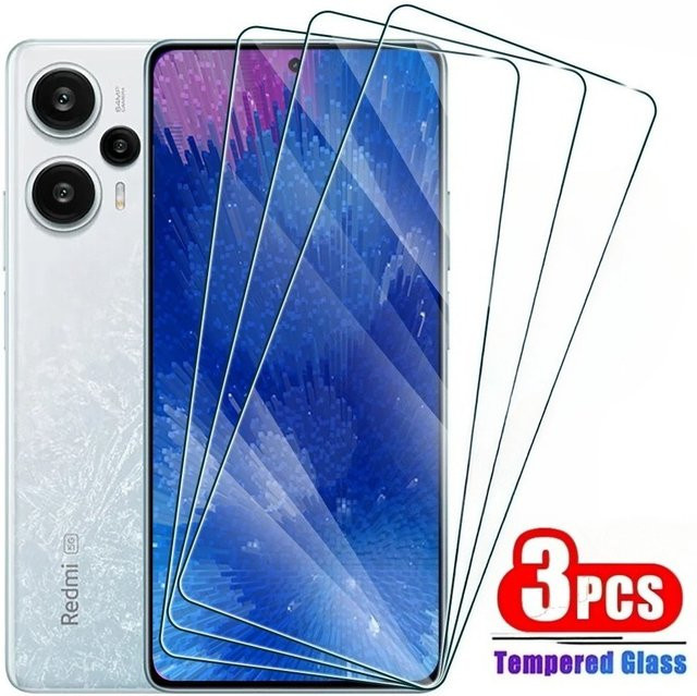 3er-Set Ultra Klar Gehärtetes Glas Displayschutz für Xiaomi Redmi Note 14 5G 13 12 11 Pro 14S 12S 11S sowie Redmi 15C 14C 13C 12C 10A 9A in Transparent - Bild 1