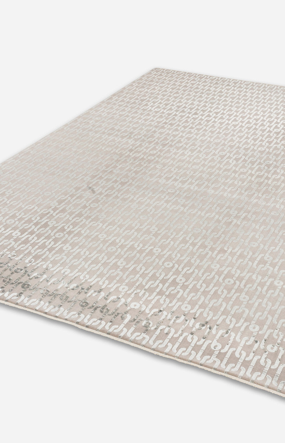 Moderner Teppich JOOP! CHAINS in Grau mit geometrischem Design aus Viskose und Polyacryl - Bild 2