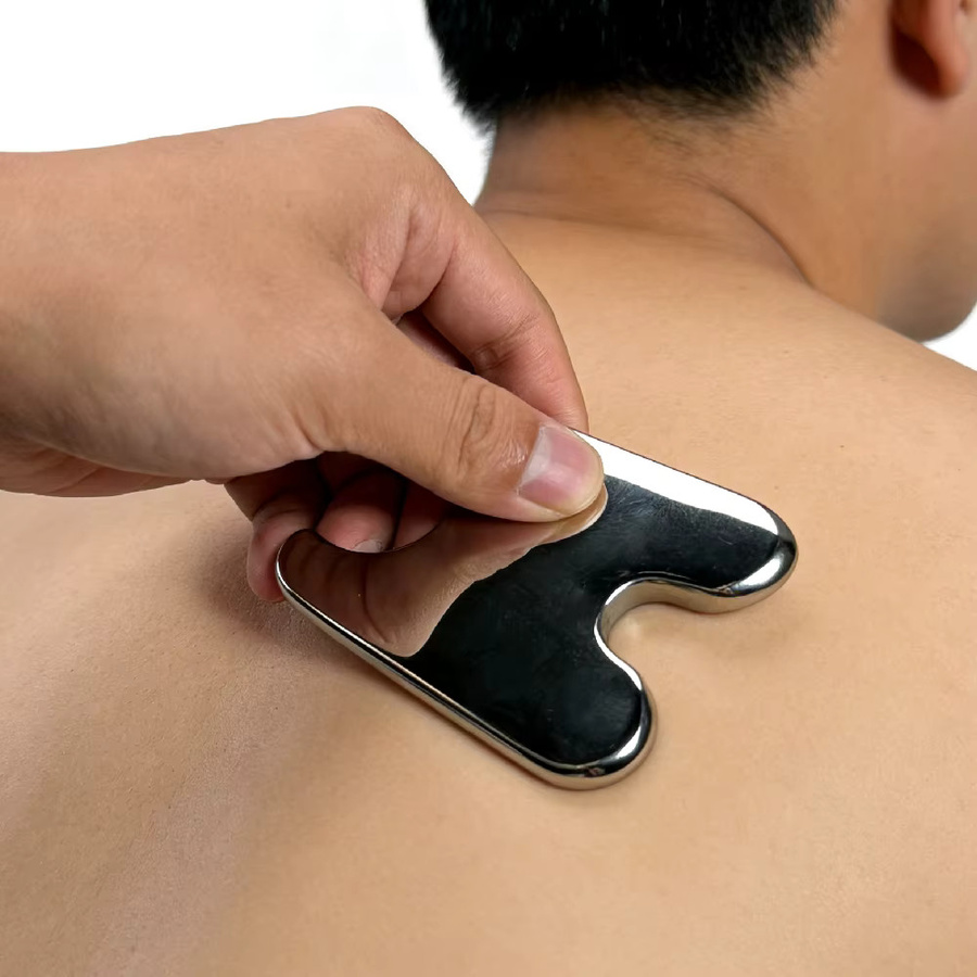 JOMMJO Gua-Sha-Werkzeug aus Edelstahl, Unisex - Bild 3