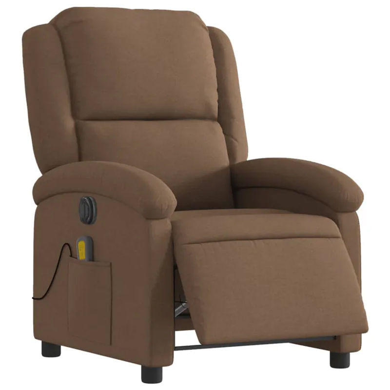 Vidaxl Elektrischer Massagesessel als Relaxsessel aus Stoff in Braun - Bild 3