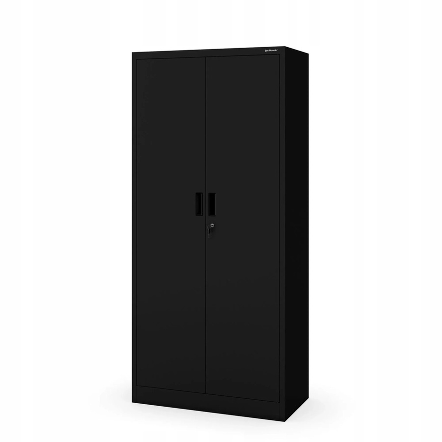 Jan Nowak Aktenschrank Jan Compact aus Metall in Schwarz mit Zylinderschloss und verstellbaren Einlegeböden, H x B x T: 175 x 80 x 40 cm - Bild 2