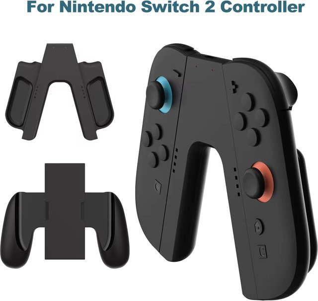 Ladestation und tragbare Halterung für Nintendo Switch 2 Joystick-Controller in Schwarz - Bild 1
