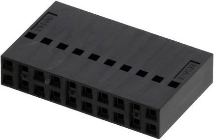Molex Buchsengehäuse-Kabel Schwarz mit 20 Polen und 2,54 mm Rastermaß - Bild 1