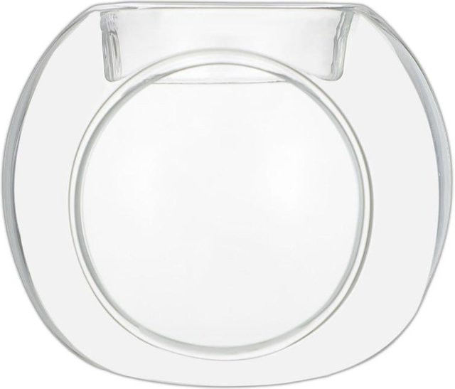 Runder Glas-Kerzenhalter für Tealights in Transparent und Weiß zur Tischdekoration - Bild 1