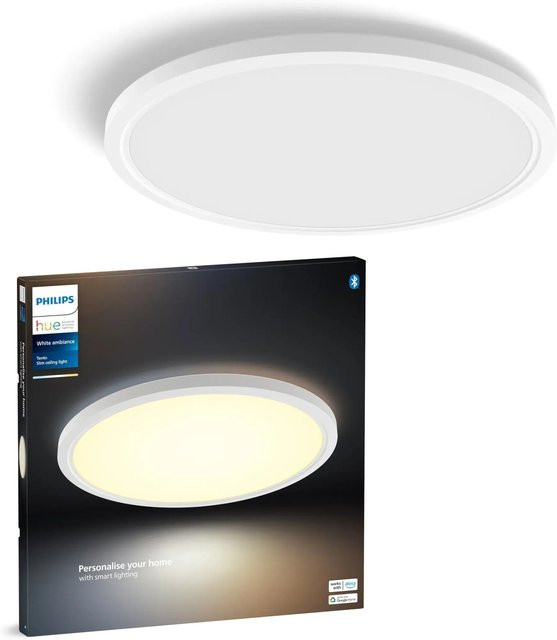 Philips Hue LED-Panel Tento White Ambiance XL, Rund, Weiß, Durchmesser: 54,2 cm - Bild 1