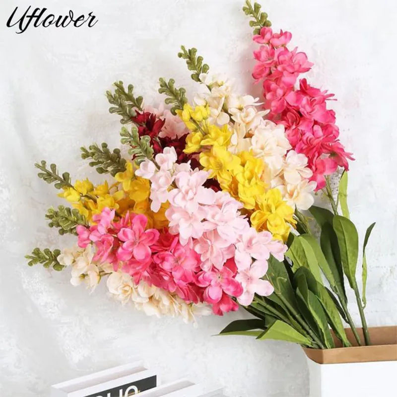 Uflower Künstliche Hyazinthe Violett, Blumenzweig für Herbst und Hochzeit, Höhe: 80 cm - Bild 1