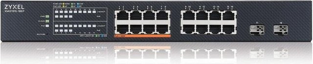 Zyxel XMG1915-18EP Smart Switch der XMG1915 Serie in Schwarz mit 8 x 2,5G PoE++ Ports, 8 x 2,5G Ports sowie 2 x Gigabit SFP und 10 Gigabit SFP+ Anschlüssen, NebulaFLEX Cloud verwaltet, L3 Lite, 180 W PoE++ Budget - Bild 1