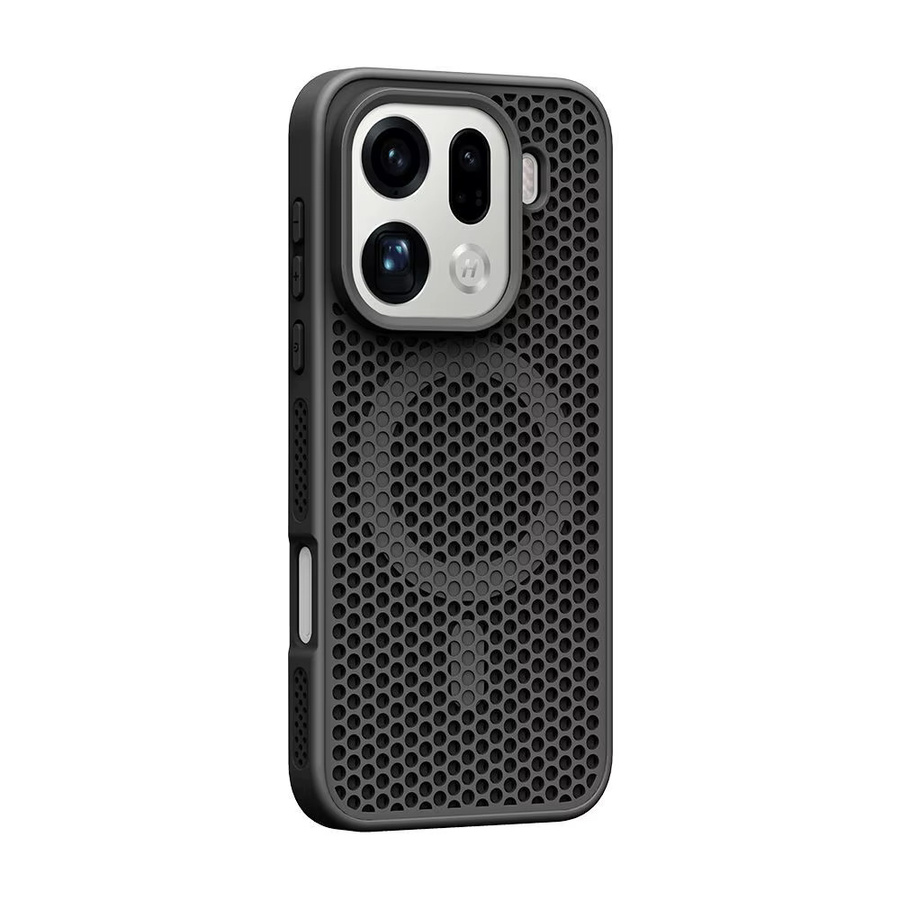 Magnetische TPU Schutzhülle mit Waben-Struktur für OPPO Find X9 Pro in Schwarz - Bild 1