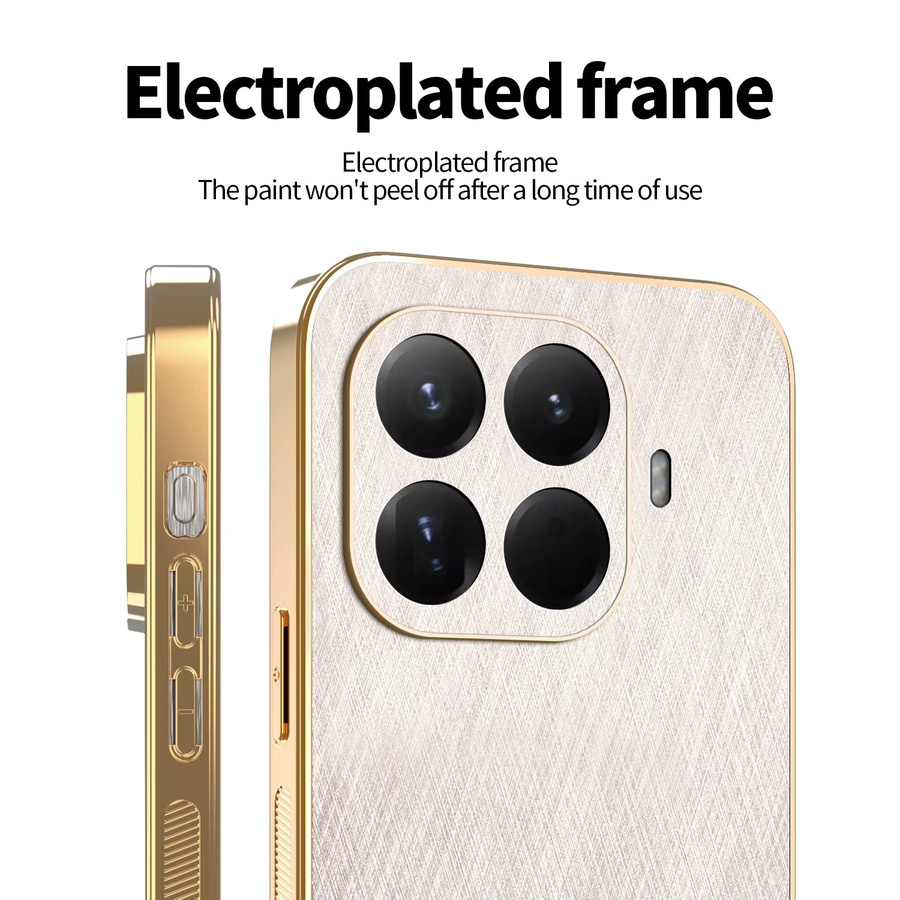 Luxus Magnetische Schutzhülle mit Gold-Seidenmuster für Xiaomi 17T, 15T Pro und 17T Pro in Gold - Bild 2