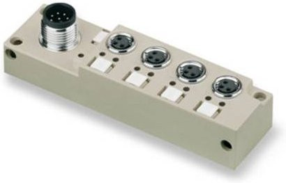 Weidmüller SAI-4-S 3P M8L 1828740000 Sensor/Aktorbox passiv, M8-Verteiler mit Metallgewinde, Grau - Bild 1