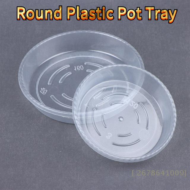 KuZHEN 10-teiliges Set transparente Kunststoff-Pflanzenschaufeln und runde Topftöpfe mit tiefem Reservoir für deine Zimmerpflanzen und Kakteen - Bild 1
