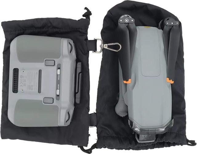 Schützende Controller-Aufbewahrungstasche für DJI Mini 2 3 Pro 4 Pro Air 3s Neo und RC 2 in Schwarz - Bild 1