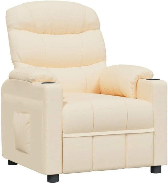 vidaXL Relaxsessel in Beige aus Stoff mit Armlehnen und manueller Verstellung - Bild 1