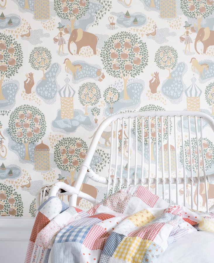Littlephant Tapete Jardin de la Vie in Multicolour mit botanischem Naturdesign für Kinderzimmer und Wohnräume - Bild 1