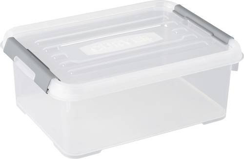Curver Aufbewahrungsbox HANDY stapelbar, Farbe Transparent/Silber, B: 29 cm, T: 40 cm, H: 15 cm - Bild 1