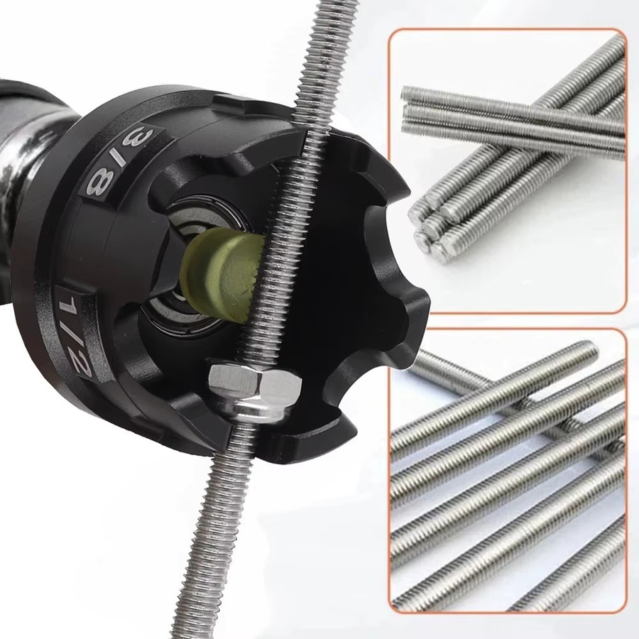 Sechskantschaft-Mutternschlüssel aus Aluminiumlegierung in Schwarz für 1/4-Zoll, 3/8-Zoll und 1/2-Zoll Gewindestangen - Bild 4