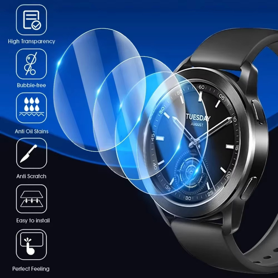 Xiaomi Smartwatch Screen Protector Glas, Xiaomi Mi Uhr S3, transparent - Bild 1