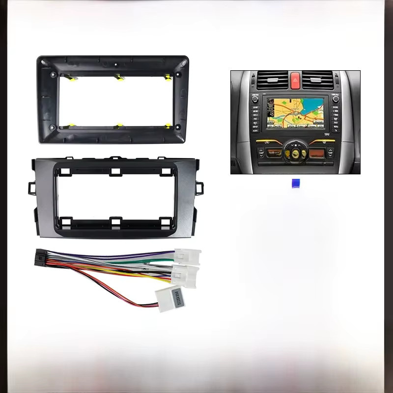 YELLOBERRY 9 Zoll Autoradio Rahmen mit Canbus Adapter für Toyota Auris 2006–2011 in Schwarz - Bild 5