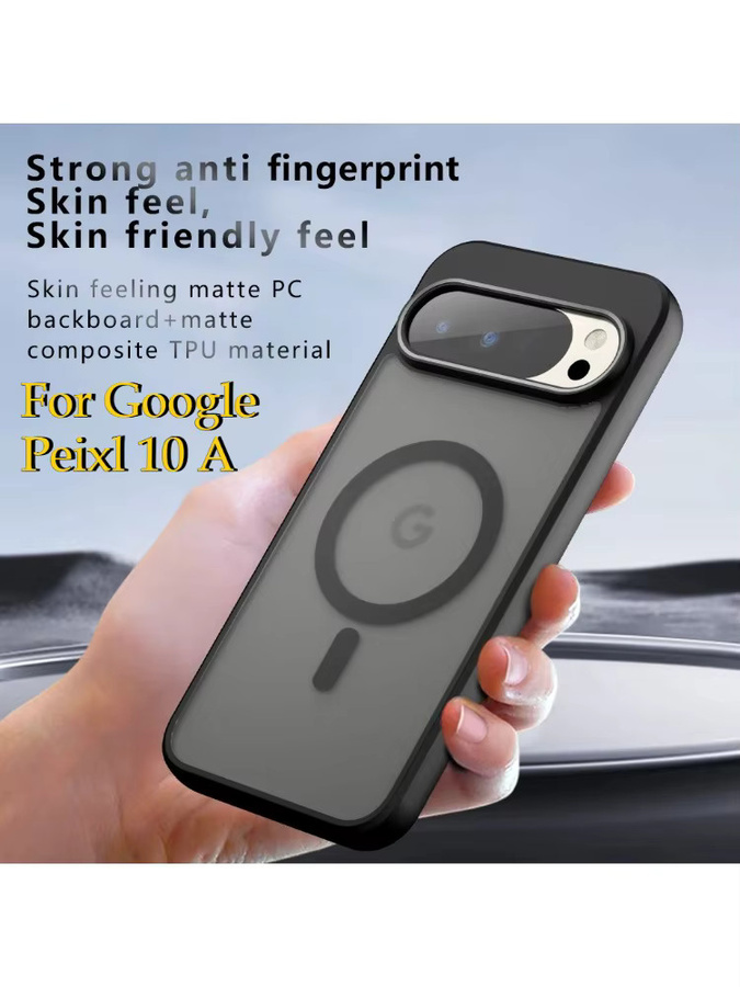 Transparente magnetische Handyhülle mit Airbag-Sturzschutz für Google Pixel 10 A, 9 Pro XL, 8, 7 und 6 A Pro, matt und hautfreundlich - Bild 4