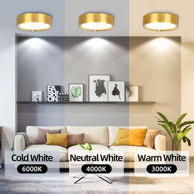 CANMEIJIA LED Deckenstrahler Tricolor Downlight in Gold/Messing für Küche und Eingangsbereich - Bild 4