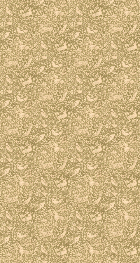 Mulberry Home Tapete Hedgerow in Moss Green mit floralem Art Nouveau Design und botanischen Motiven aus Vlies - Bild 1