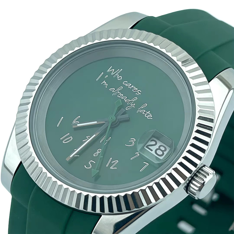 OUMASHI Armbanduhr, Automatik, Grün, Saphirglas, 36 mm, Herren - Bild 2