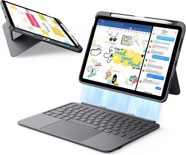 ESR Flex Tastaturhülle für Apple iPad (2025) und (2022), Grau - Bild 1
