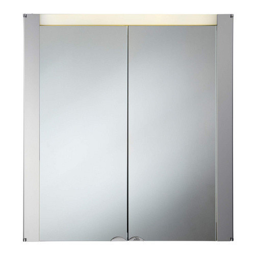 Jokey Spiegelschrank Tromsö mit LED-Beleuchtung und Steckdose, silberfarben, B: 63 cm, H: 68,5 cm - Bild 2