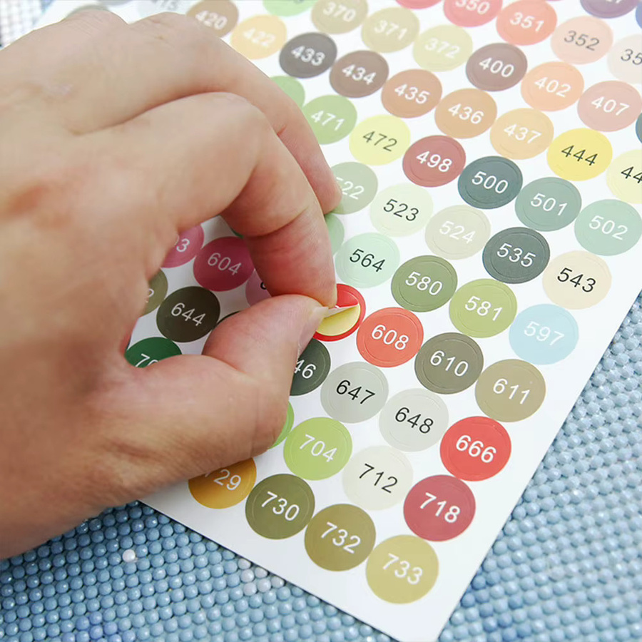 Dmc Diamantmalerei Aufkleber mit 26 Buchstaben und Nummern 0-100 für runde Diamantmalerei Etiketten in Mehrfarbig - Bild 3