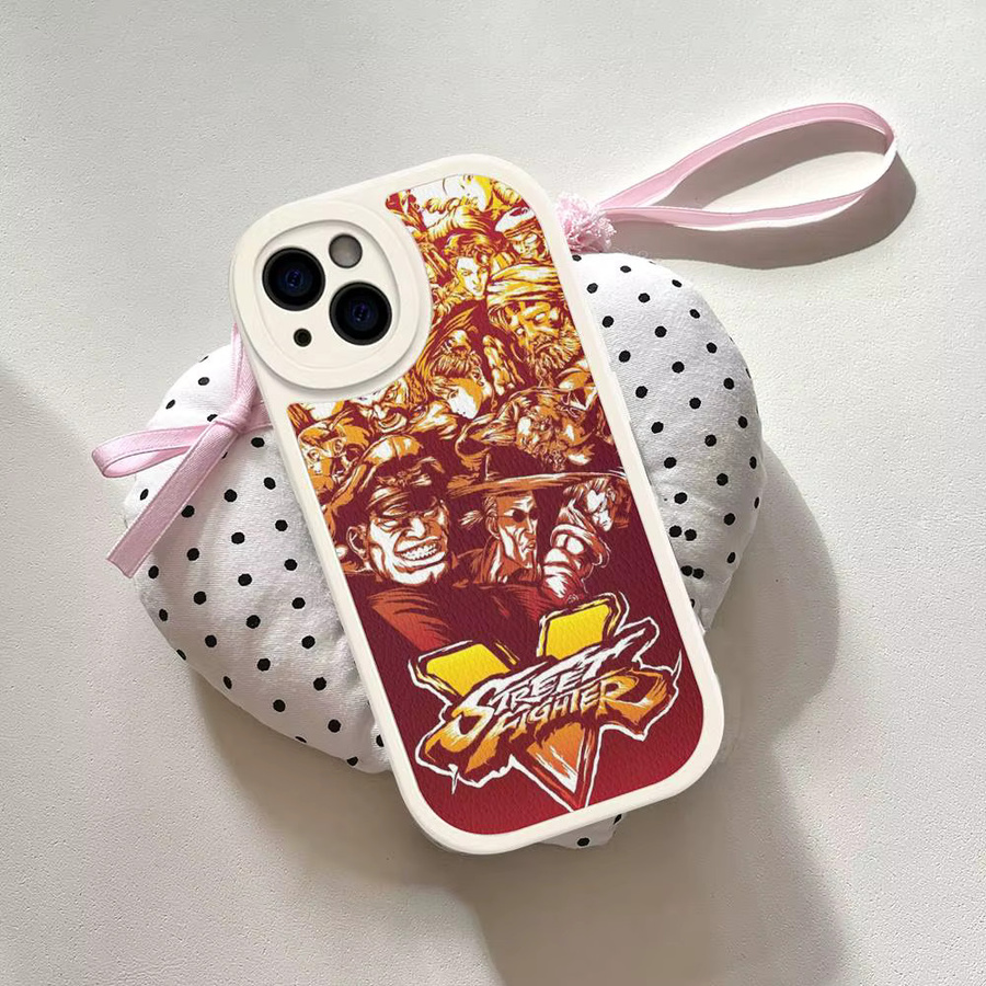 Street Fighter Handyhülle aus Leder für iPhone 11 12 13 14 15 16 Pro Max Plus in Multicolour - Bild 2