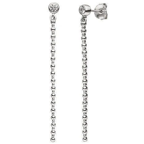 Colfem Ohrhänger 925 Sterling Silber, 2 Zirkonia - Bild 1