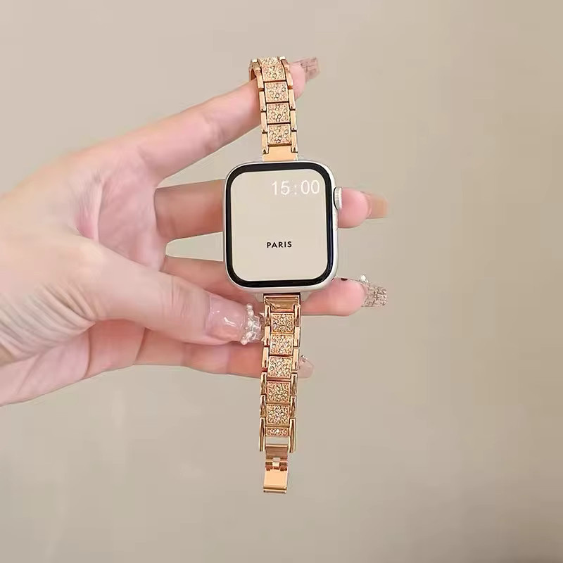TINUORA Uhrenarmband Legierung, Diamant, Roségold, Damen - Bild 3