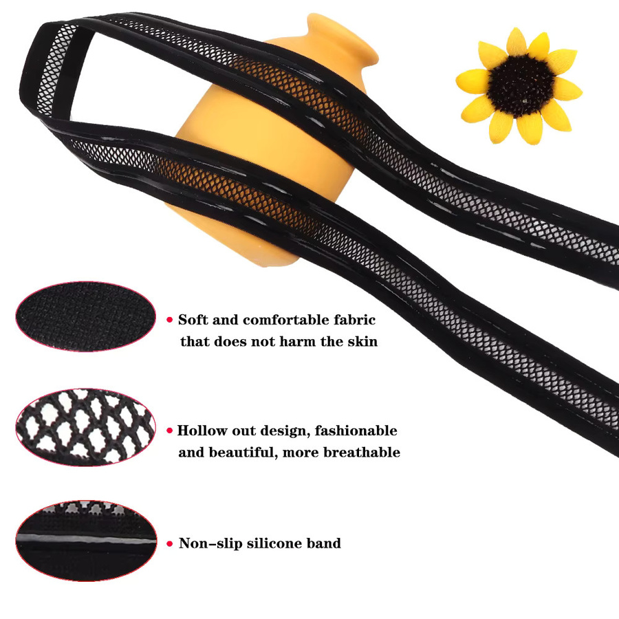 plussign Silikon Anti Slip Mesh Gummiband für Perücken, Unisex - Bild 6