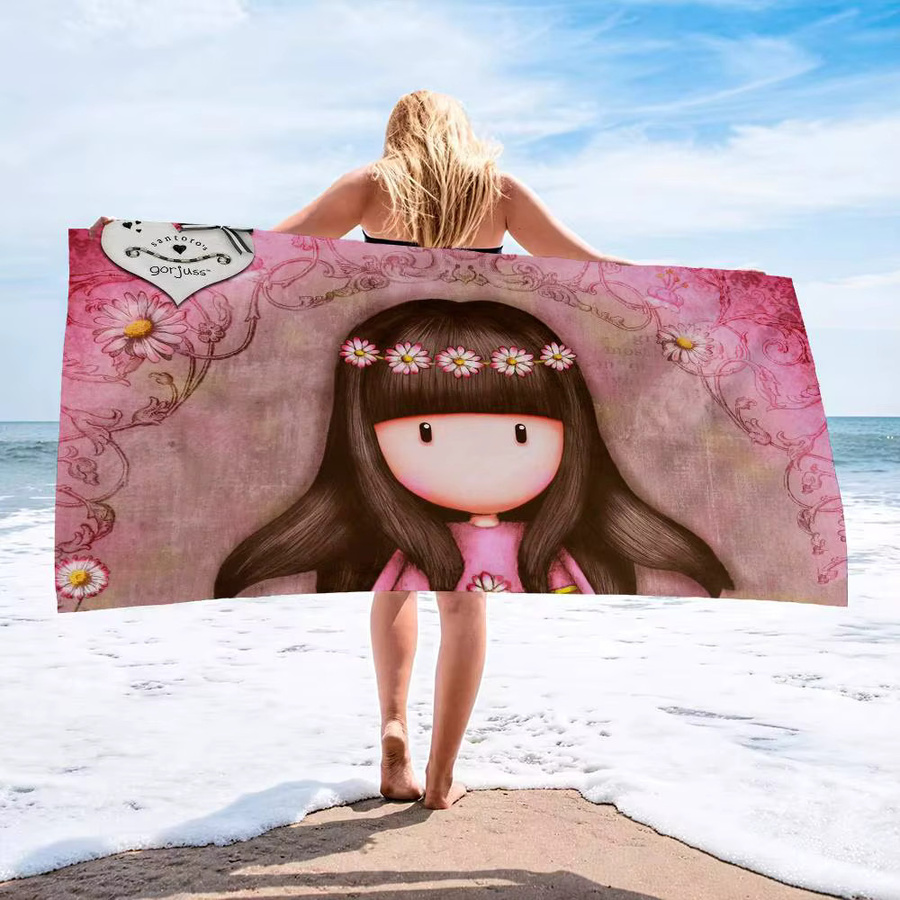 Santoro Gorjuss Mikrofaser-Strandtuch in Pink, schnelltrocknendes Sandfreies Handtuch für Strand, Pool und Yoga - Bild 4