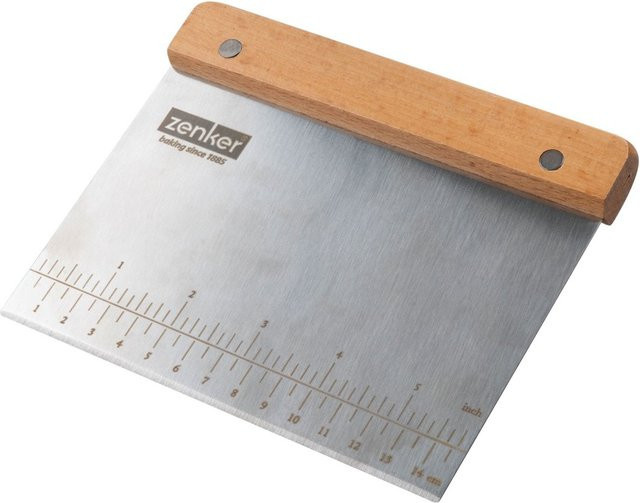 Zenker Teigabstecher FAIR aus Edelstahl mit Holzgriff, Silber - Bild 1