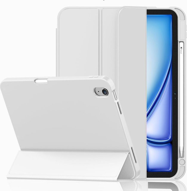 iPad Air Hülle mit Stifthalter für iPad Air 11 Zoll (M4/M3/M2) und iPad Air 10.9 Zoll (4./5. Generation) in Weiß - Bild 1